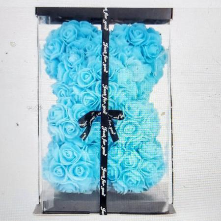 Blue Rose Bear 25cm