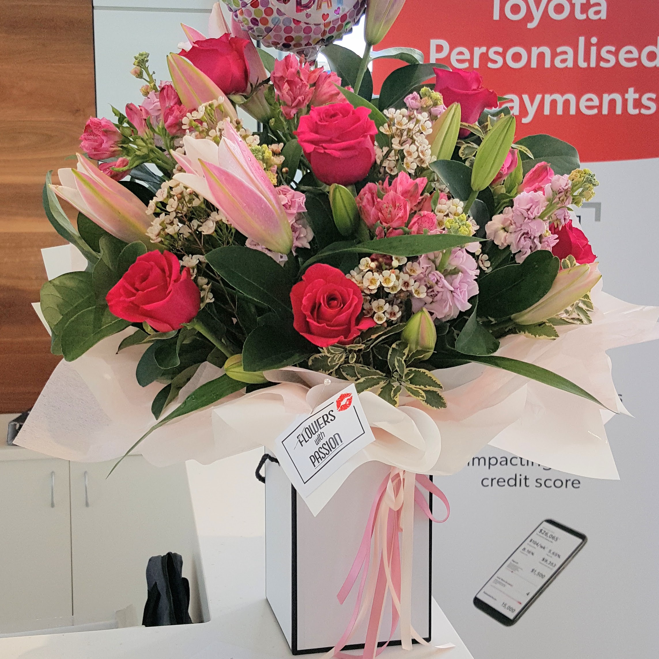 Pink Roses, Pink Lilies, Snapdragon Flowers With Passion Sydney
