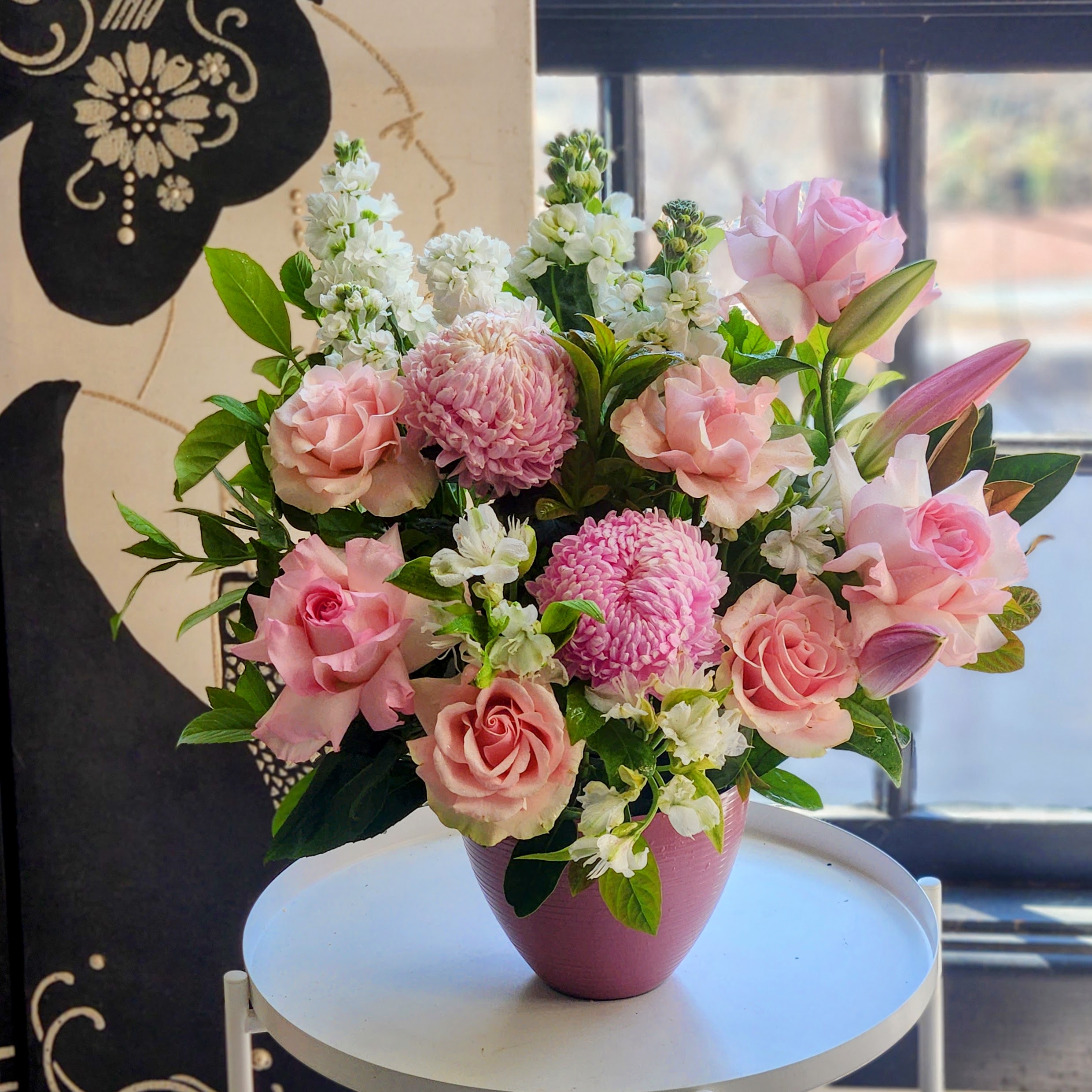 snap dragon, chrysanthemums & roses Flowers With Passion Sydney